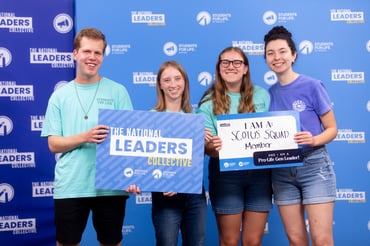 Rebecca and 3 other Student for Life members attend the NLC